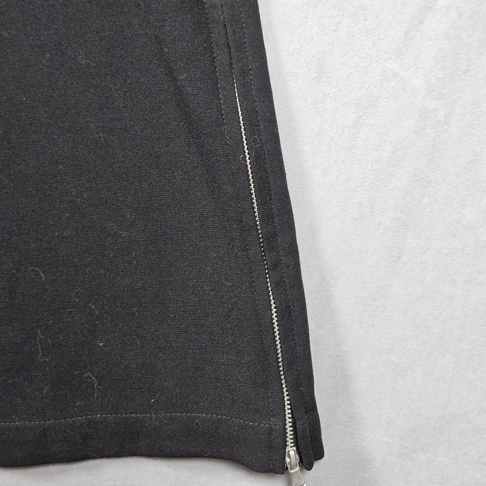 Anthropologie‎ Pants Womens 8 Black Flare Leg Zip Ankle D-Ring Trousers - Picture 4 of 13